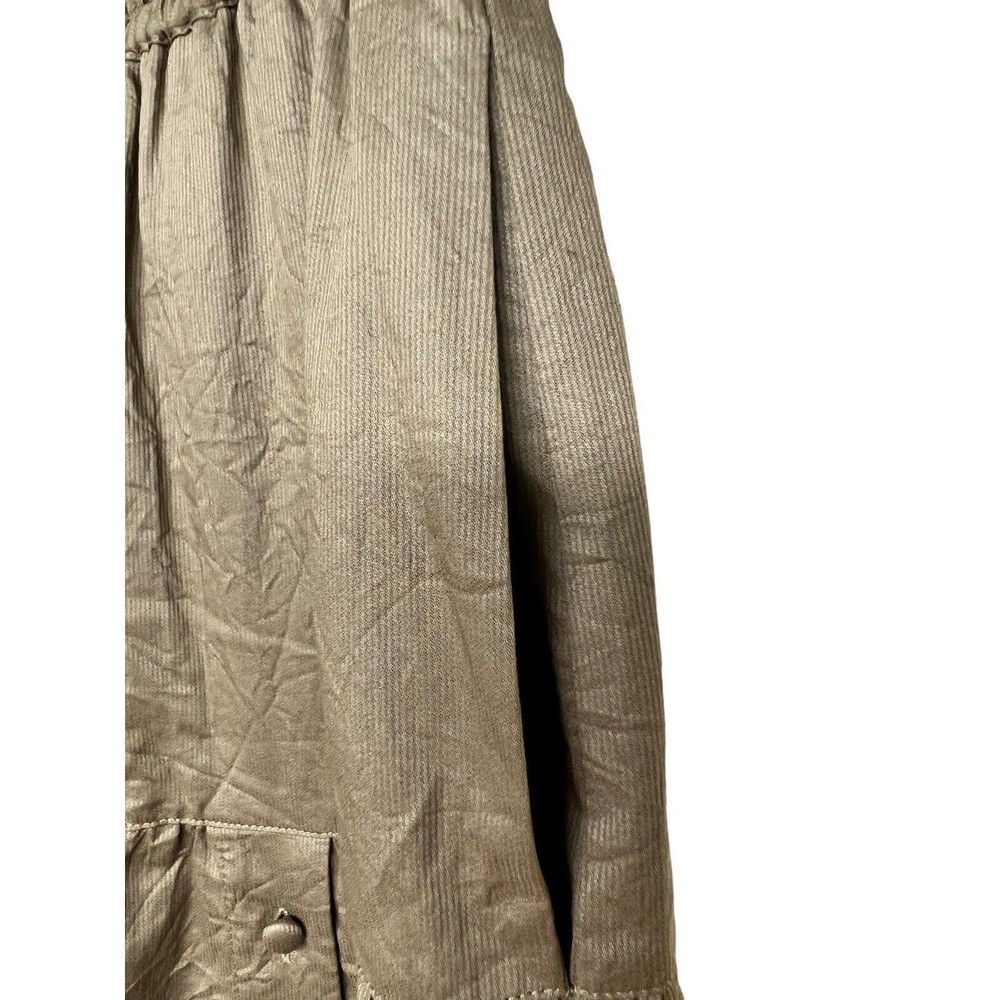 Coach Broderie Anglaise‎ Long Skirt In Organic Cotton Dark Olive Women’s Size 6 - Picture 8 of 11